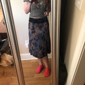 Flowy tye-dye skirt